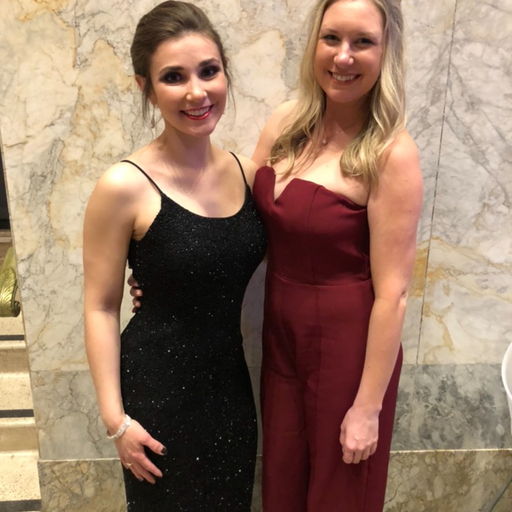 Full Length Black Beaded Dress